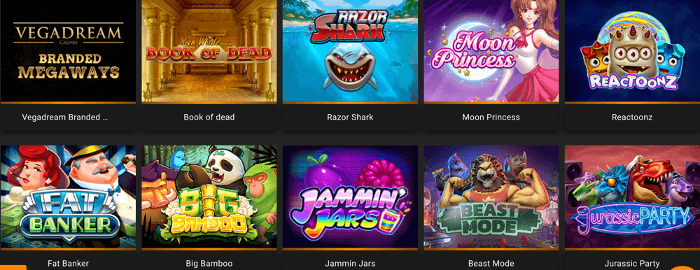 Vegadream casino games