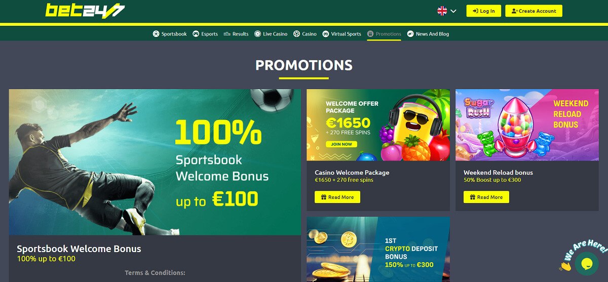 Bet24-7 Casino Bonuses