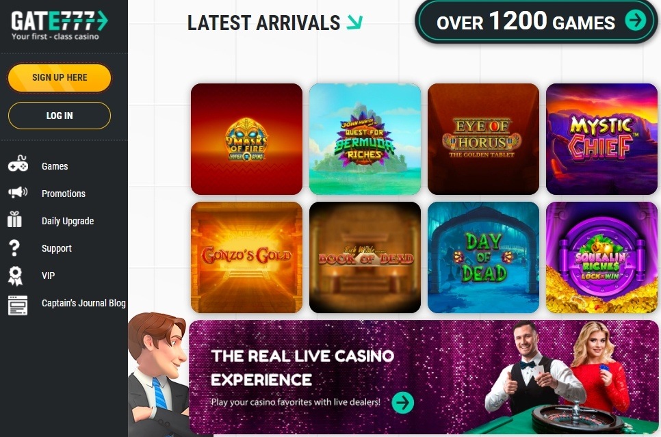 gate777 website design