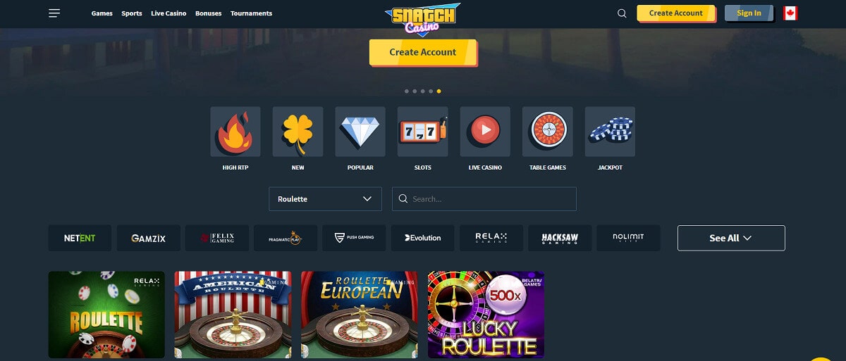 Snatch casino desktop version