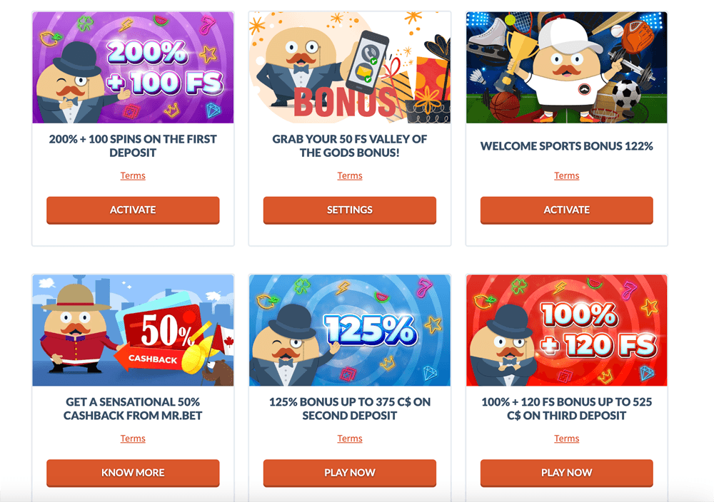 Best Casino Bonus Offers Mr Bet Canada