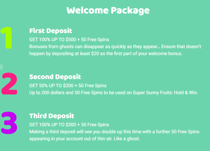 Boo Casino Welcome Bonus