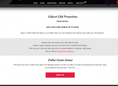 Cabaret Club Online Casino Promotions