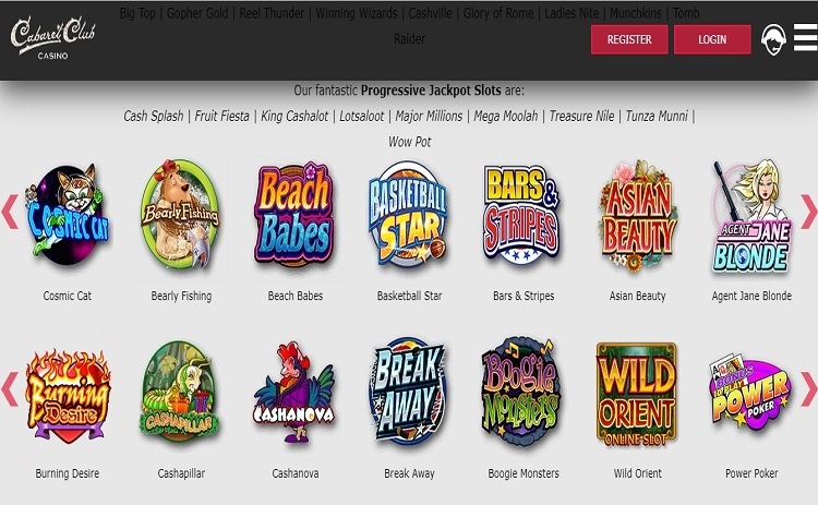 Cabaret Club casino games