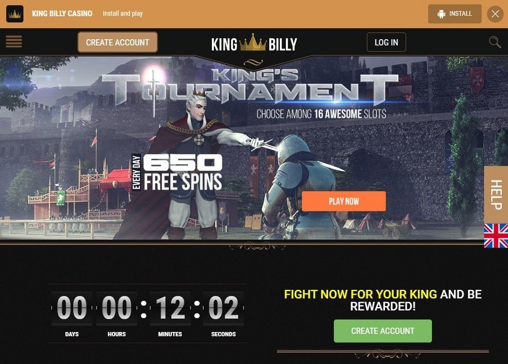 King Billy casino tournaments