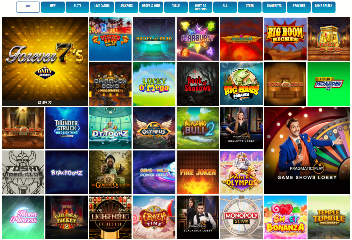 Slotnite Casino games available Slotnite Casino games