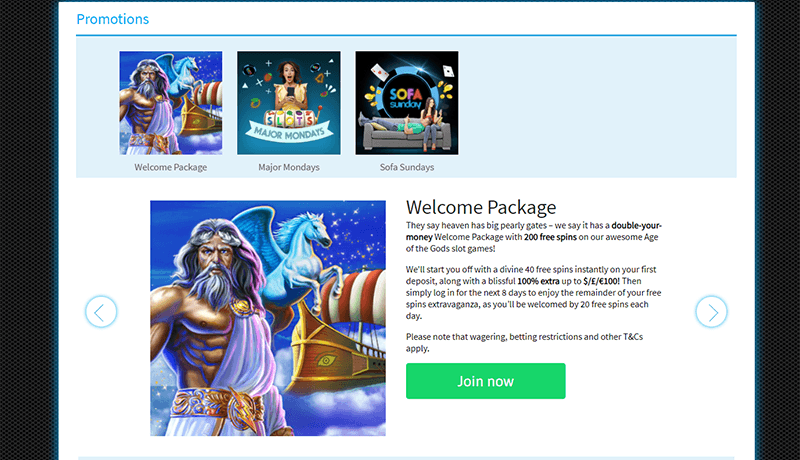 Slots Heaven Welcome Package