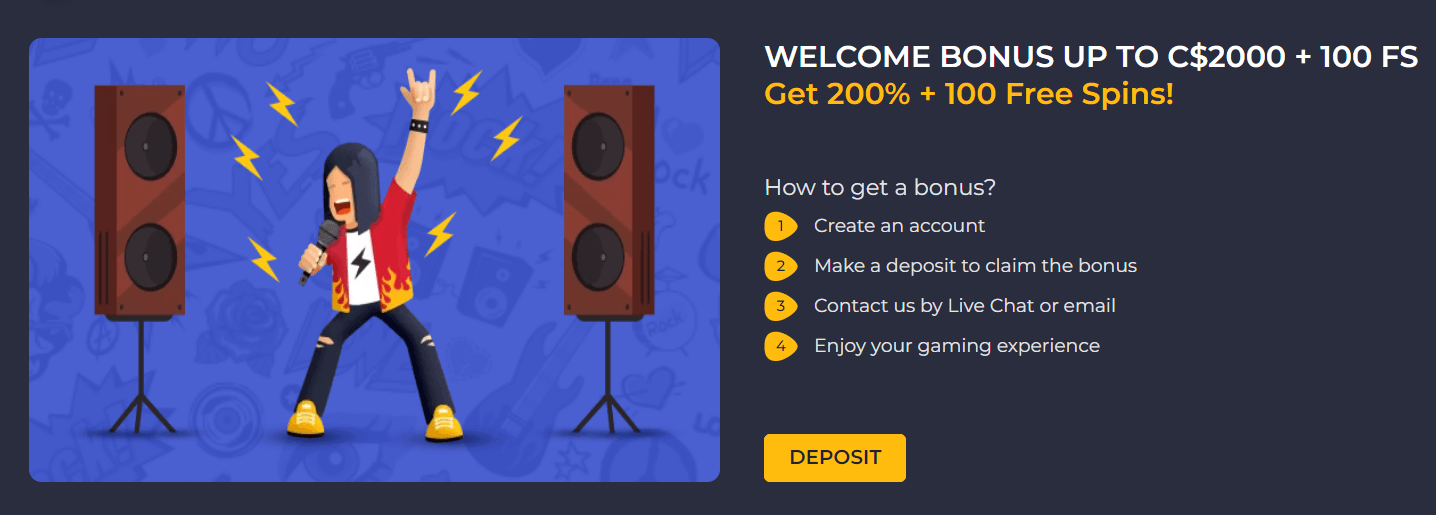 Rolling Slots Casino Welcome Bonus