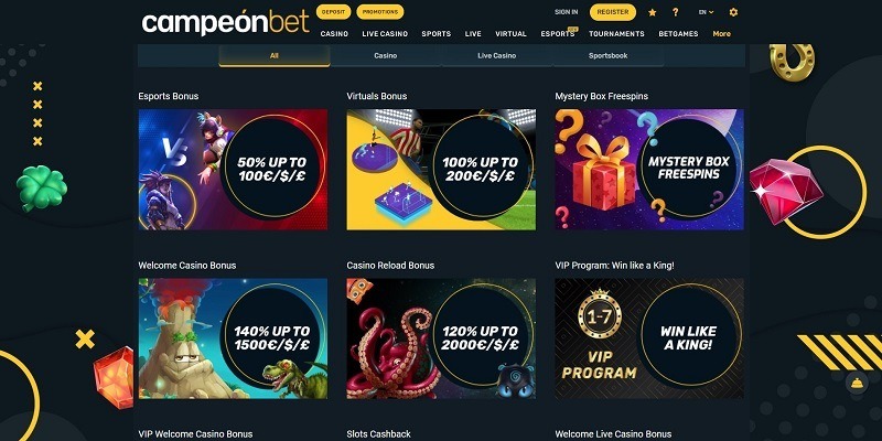 campeonbet online casino bonuses