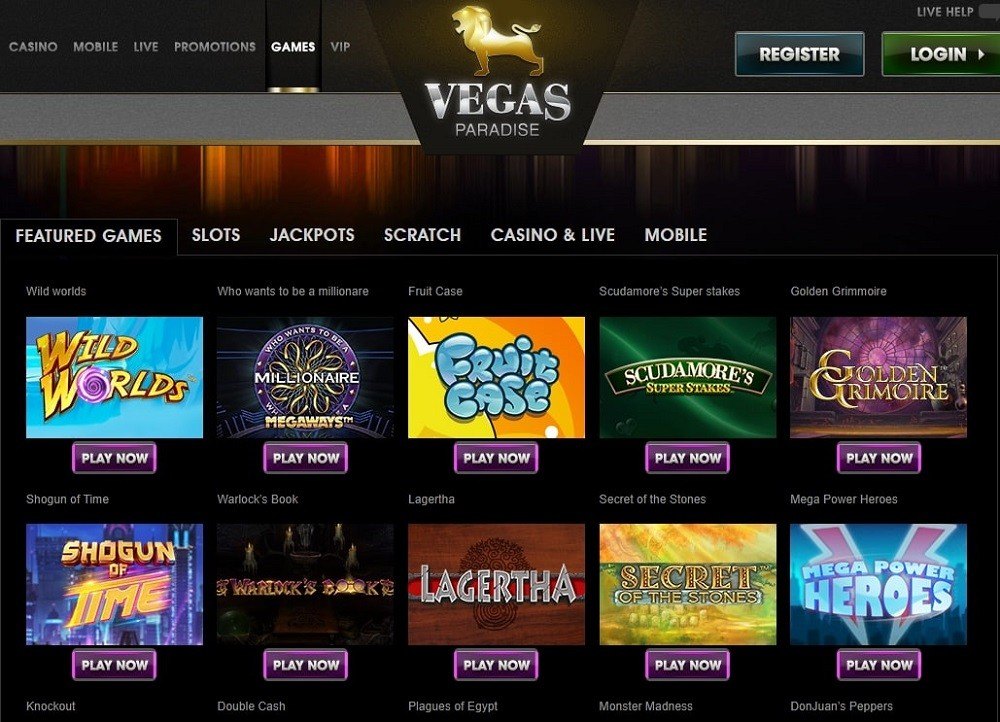 Casino Vegas Paradise games