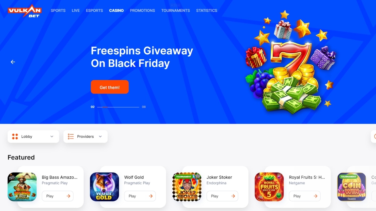 Vulkan Bet Casino: Unlimited Withdrawals