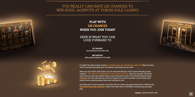 yukon gold casino bonus
